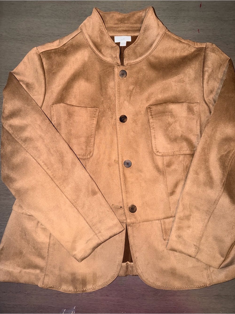J. Jill Tan Suede Shirt Jacket